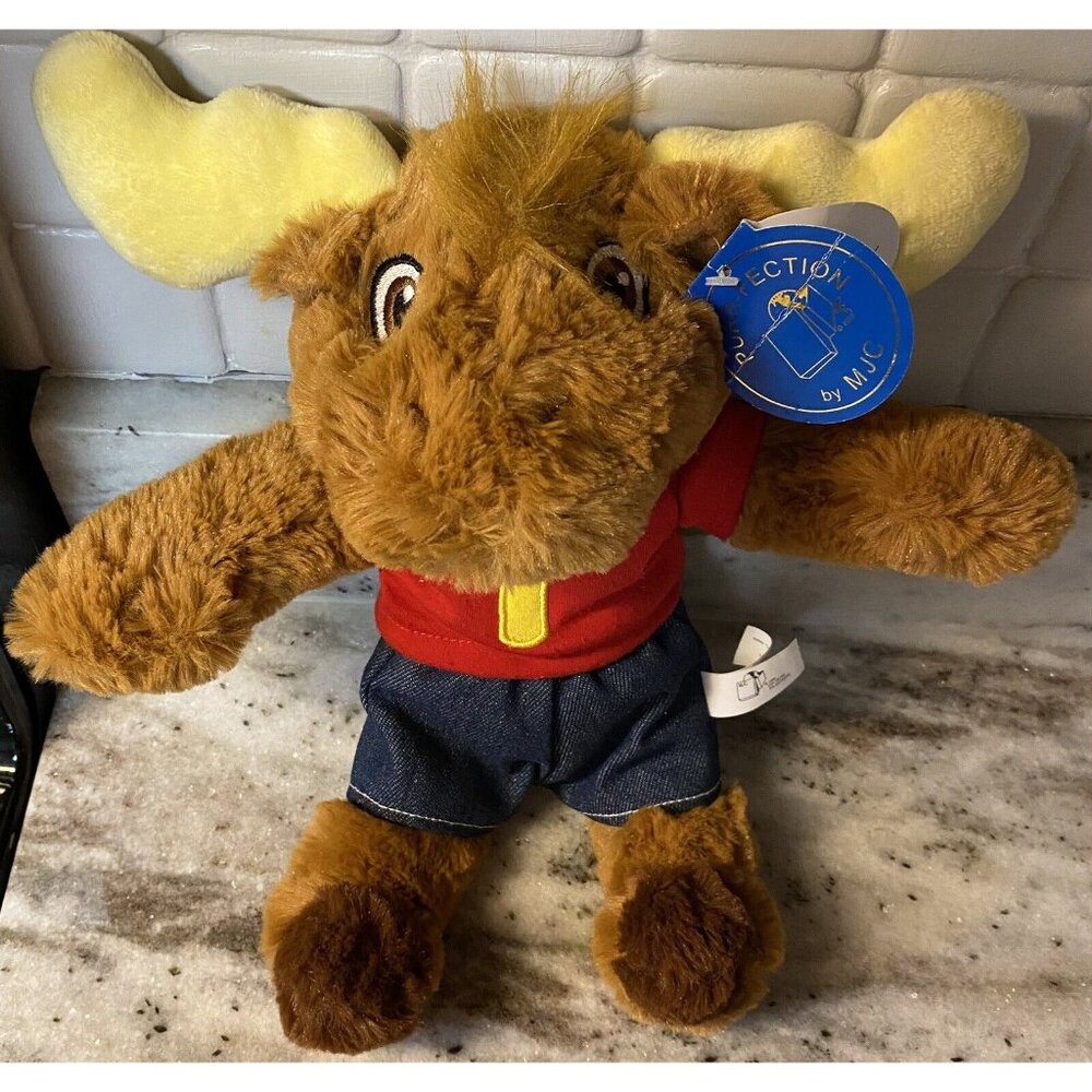 1992  New With Tags TOMMY the MOOSE Stuffed Animal Plush 12” Tall Fluffy